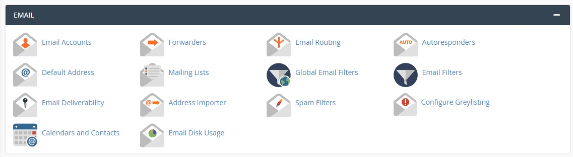 E-mail accounts in cPanel