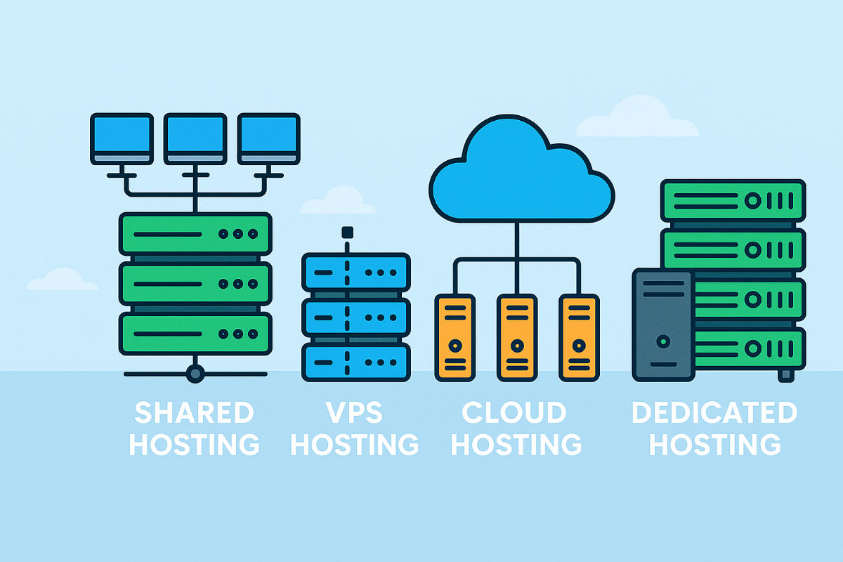 Видове хостинг: сравнение между Shared, VPS, Cloud и Dedicated